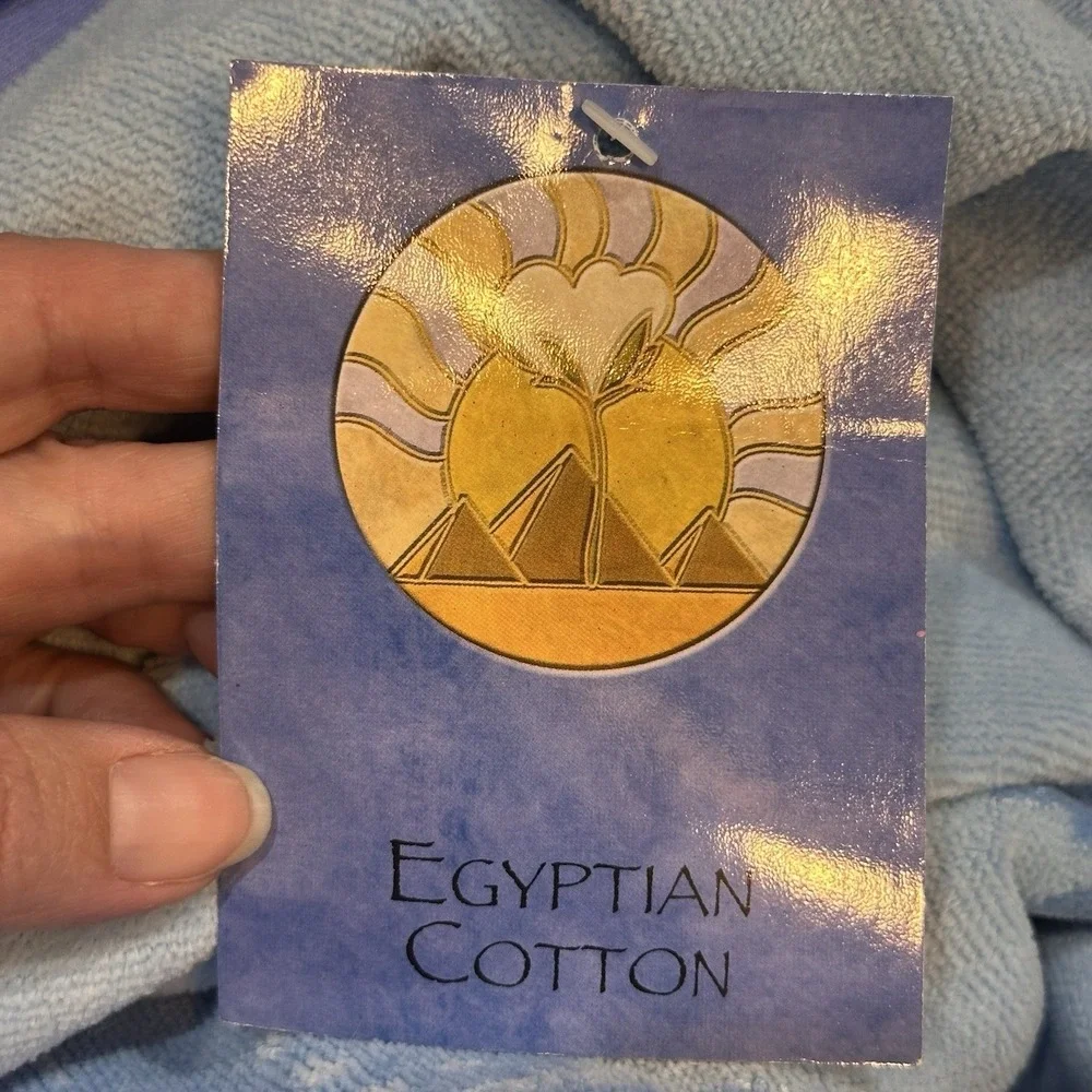 Franco‎ Egyptian Cotton Beach Towel NWT Blue Palm Tree Oversized 72x39